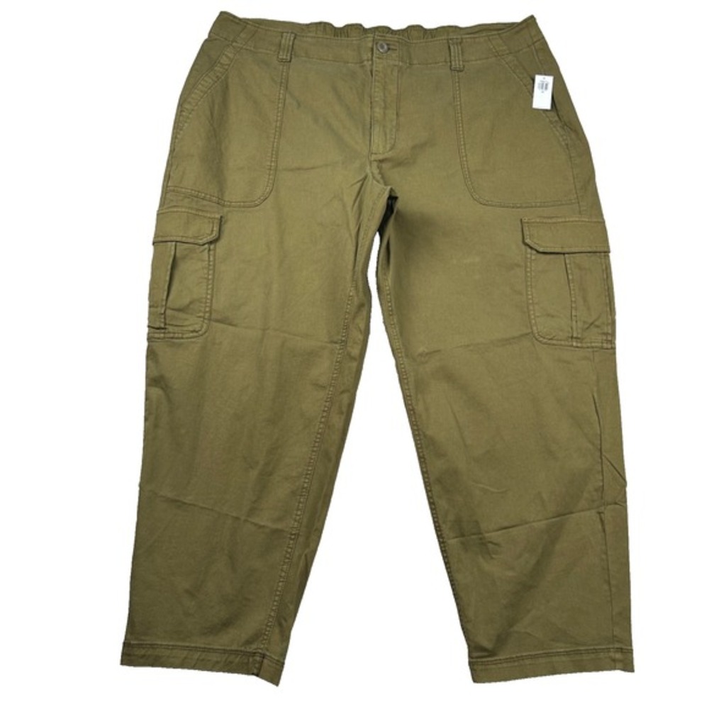 Old Navy Pants Womens 2xl High Rise OG Chino Cargo Olive Green Twill Army